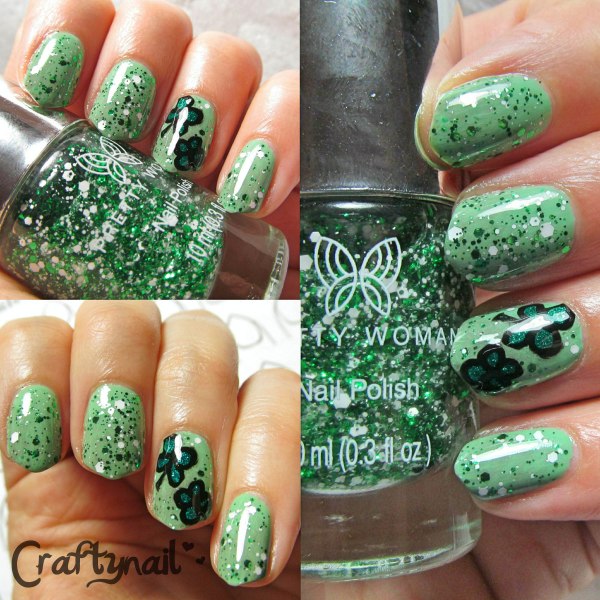 green glitter st patricks day